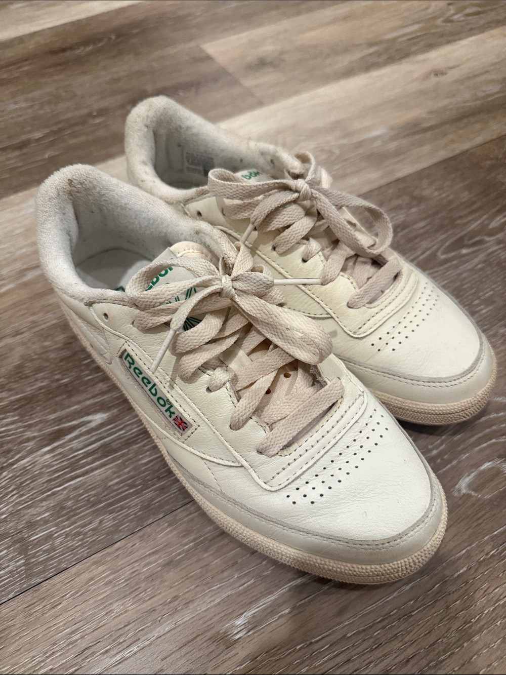 Reebok Women’s Classic Lace-Up Sneakers in Off-White/Cream